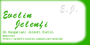 evelin jelenfi business card